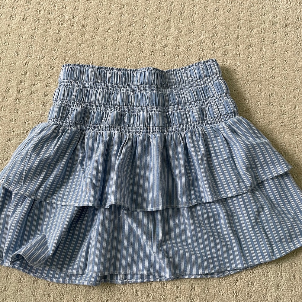 Blue and white stretch skirt